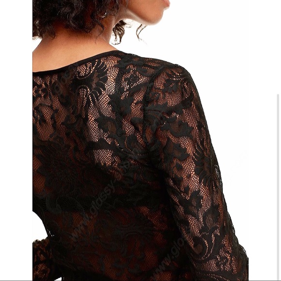 ARITZIA BABATON | Siza Burgundy Lace Blouse Top - Picture 7 of 14